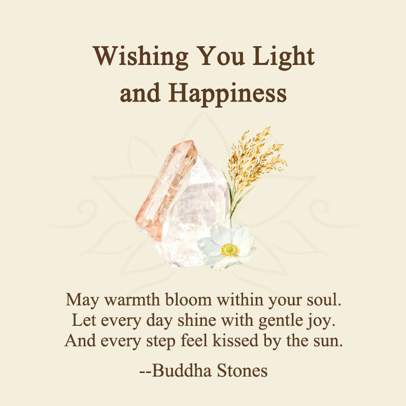 Buddha Stones "Wishing You Light and Happiness" Sun Stone Bracelet Includes Gift Message Card - image 2