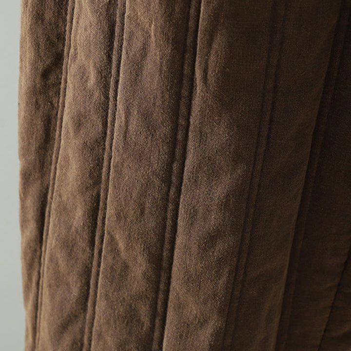 Buddha Stones Daily Plain Drawstring Design Women's Harem Elastic Waist Cotton Pants With Pockets - image 3