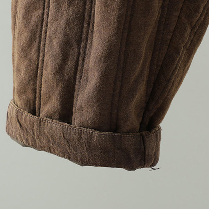 Buddha Stones Daily Plain Drawstring Design Women's Harem Elastic Waist Cotton Pants With Pockets - image 4