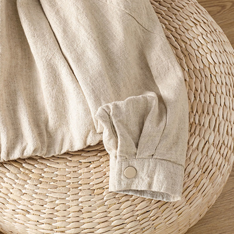 Buddha Stones Women's Cotton Zipper Design Double Layer Long Sleeve Jacket With Pockets - image 17