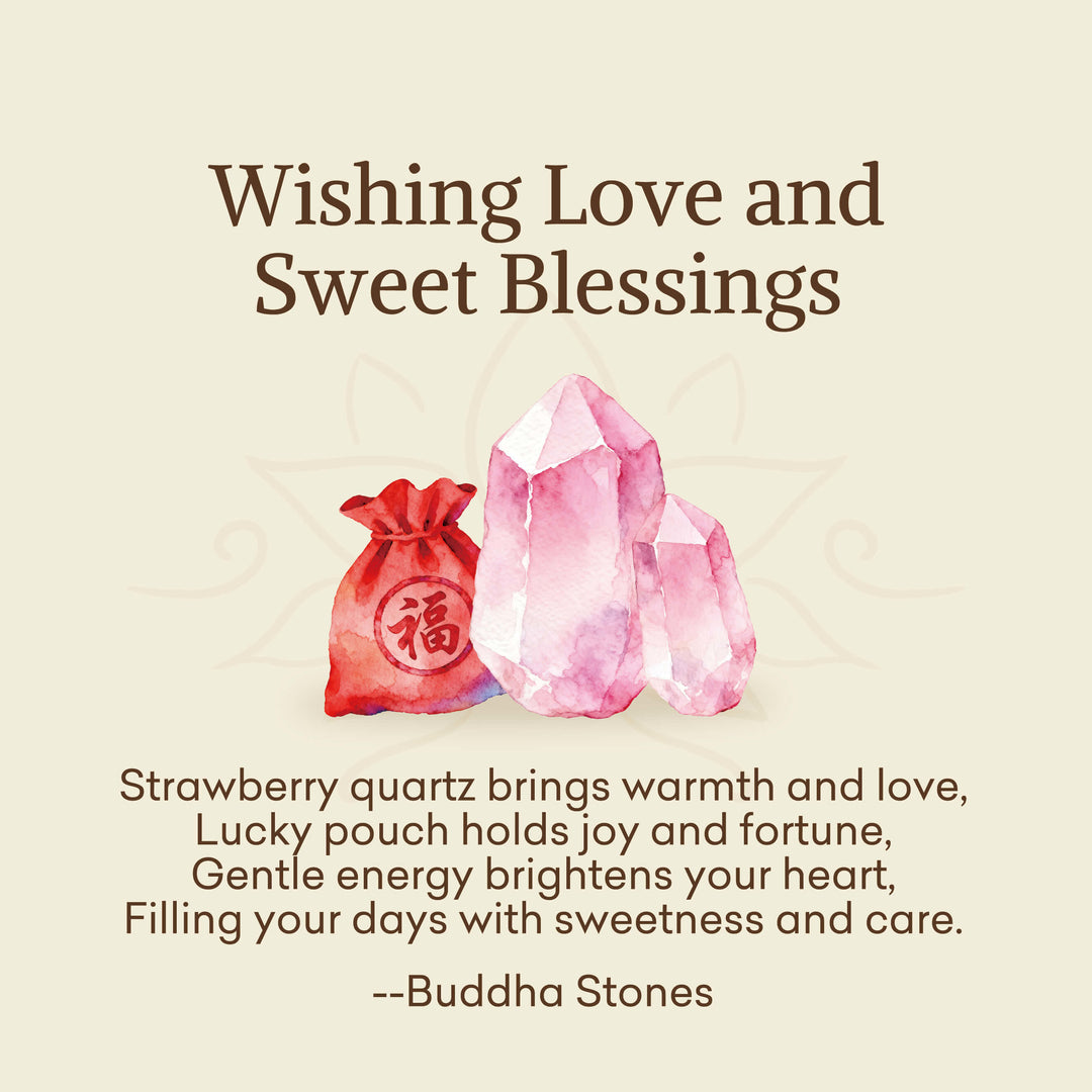 Buddha Stones "Wishing Love and Sweet Blessings" Quartz Bracelet Includes Gift Message Card - image 2