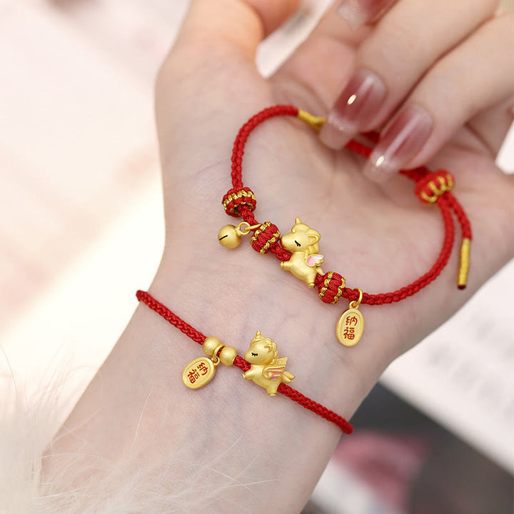 Buddha Stones 925 Sterling Silver Year Of The Horse Lucky Fortune Red String Strength Bracelet - image 11