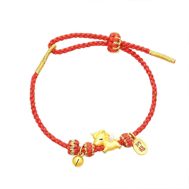 Buddha Stones 925 Sterling Silver Year Of The Horse Lucky Fortune Red String Strength Bracelet - image 3