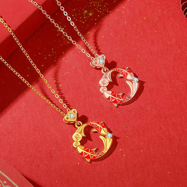 Buddha Stones 925 Sterling Silver Plated 18k Gold Koi Fish Cinnabar Red String Connection Bracelet - image 13