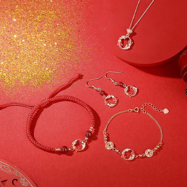 Buddha Stones 925 Sterling Silver Plated 18k Gold Double Koi Fish Blessing Necklace Pendant - image 19