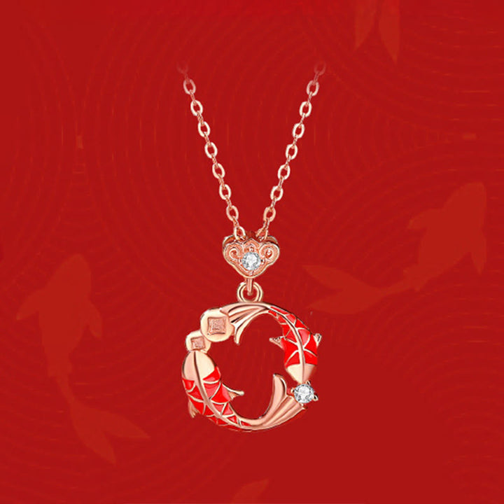 Buddha Stones 925 Sterling Silver Plated 18k Gold Koi Fish Cinnabar Red String Connection Bracelet - image 10