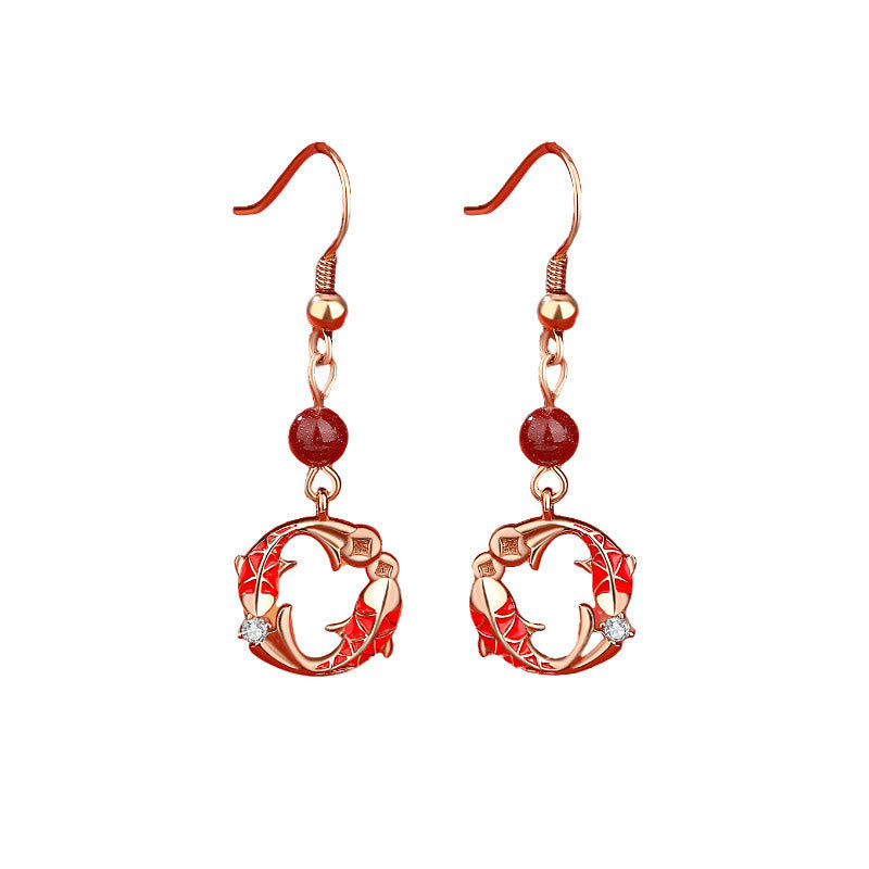 Buddha Stones 925 Sterling Silver Plated 18k Gold Koi Fish Cinnabar Red String Connection Bracelet - image 16