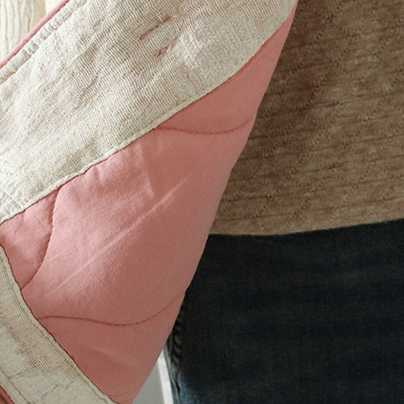 Buddha Stones Women's Beige Frog-Button Long Sleeve Thermal Jacket With Pockets - image 6