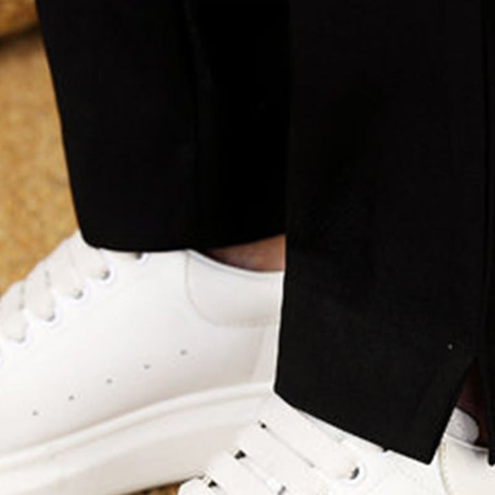 Buddha Stones 2Pcs Tang Suit Frog-Button Men's Waves Long Sleeve Shirt Pants Clothing Set - image 22