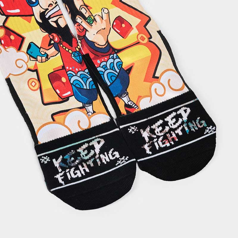 Buddha Stones Casual God Of Wealth Red Envelopes Ingot Micro Crew Men Women Unisex Socks - image 8