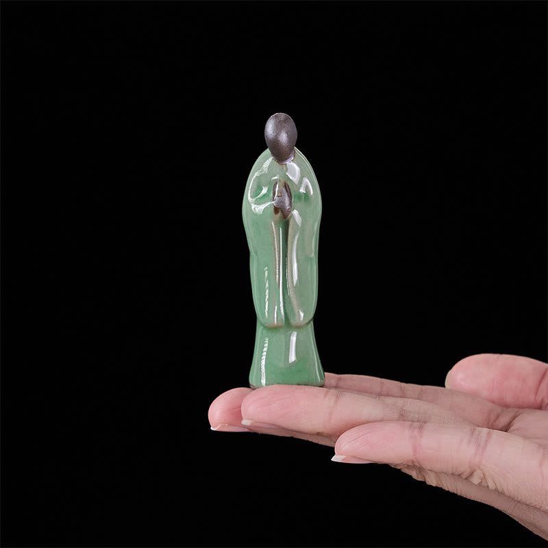 Buddha Stones Meditation Monk Ceramic Statue Serenity Home Decoration - image 30