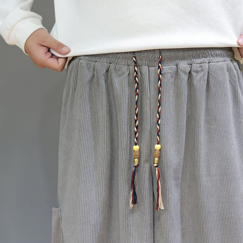 Buddha Stones Spring Solid Color Men's Ankle-Length Cotton Pants With Pockets - image 16