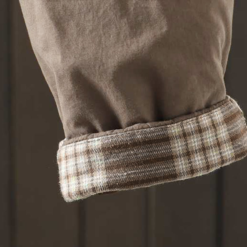 Buddha Stones Women's Winter Drawstring Fleece-Lined Thermal Harem Pants With Pockets - image 9