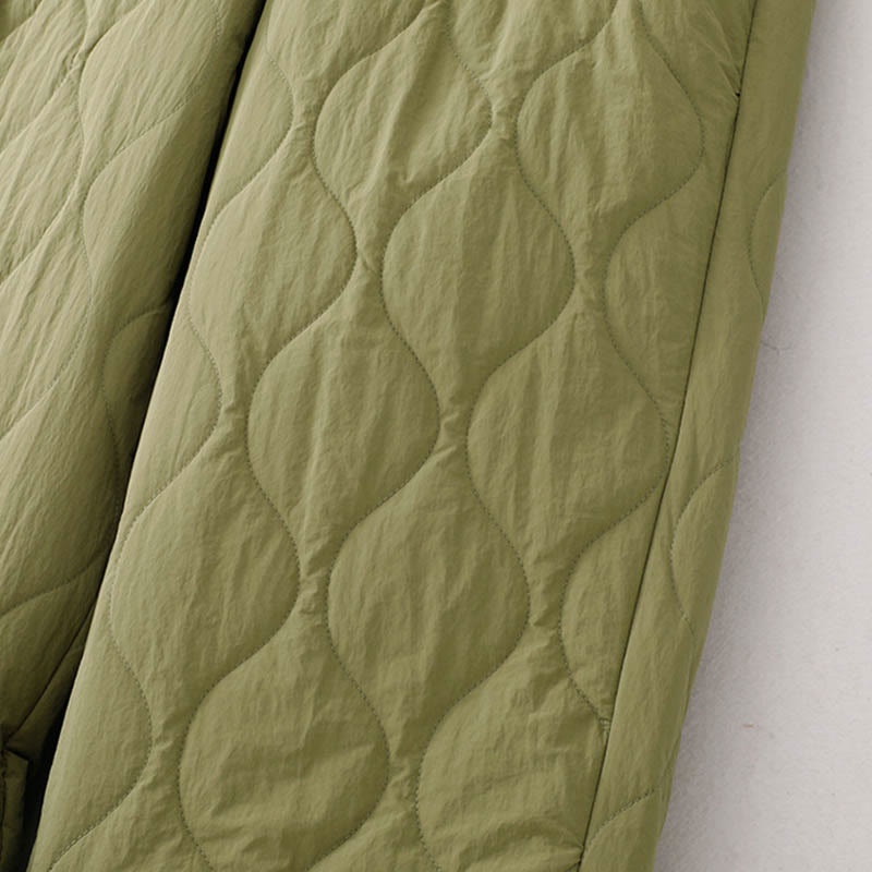 Buddha Stones Women's Plain Elastic Cuff Design Drawstring Thermal Thickened Pants With Pockets - image 16