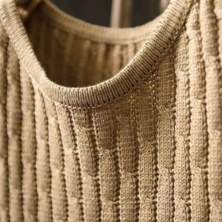 Buddha Stones Winter Patchwork Design Long Sleeve Crew Neck Women's Sweater - image 4