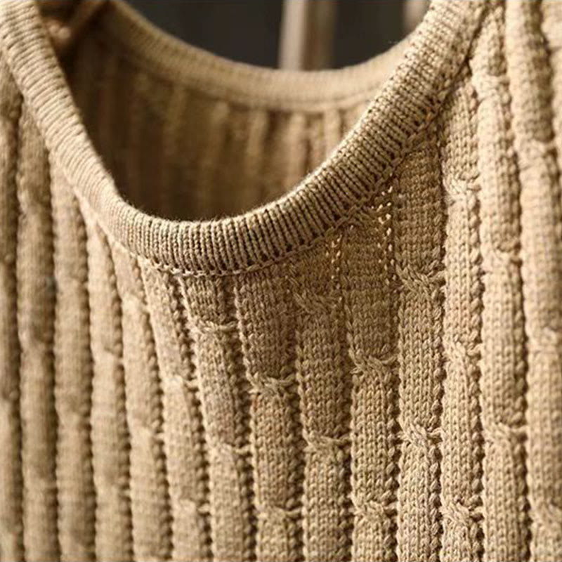 Buddha Stones Winter Patchwork Design Long Sleeve Crew Neck Women's Sweater - image 4