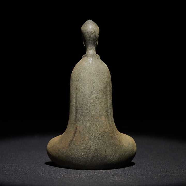 Buddha Stones Handmade Sakyamuni Buddha Iron Powder Rust Cast Resin Statue Home Decoration - image 5