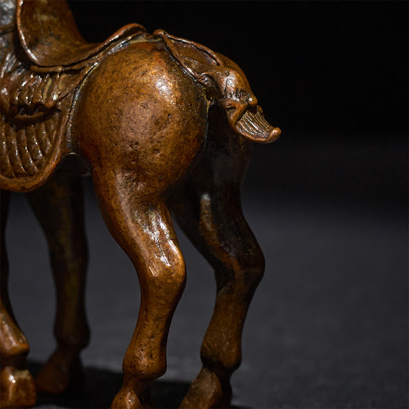 Buddha Stones Ancient Year of the Horse Alloy Home Decoration 7.5*2.6*7 cm - image 9