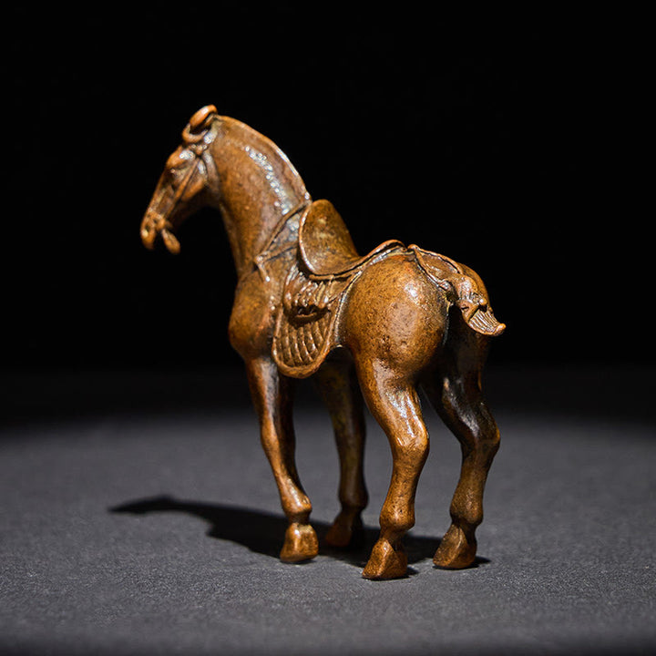 Buddha Stones Ancient Year of the Horse Alloy Home Decoration 7.5*2.6*7 cm - image 5