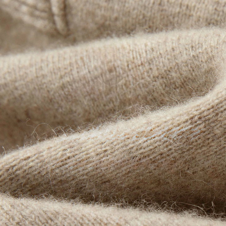 Buddha Stones Winter Solid Color Chinese Frog-Button Men's Wool Long Sleeve Sweater - image 13