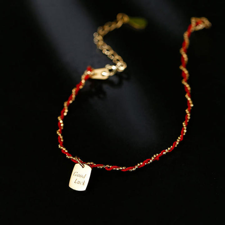 Buddha Stones 925 Sterling Silver Red String Good Luck Bracelet  - image 2
