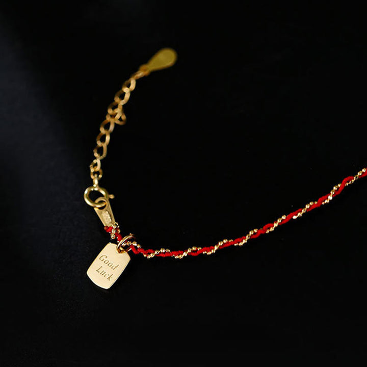 Buddha Stones 925 Sterling Silver Red String Good Luck Bracelet  - image 3