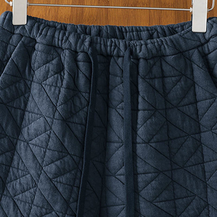 Buddha Stones Women's Fall Solid Color Drawstring Thermal Wide Leg Pants With Pockets - image 15