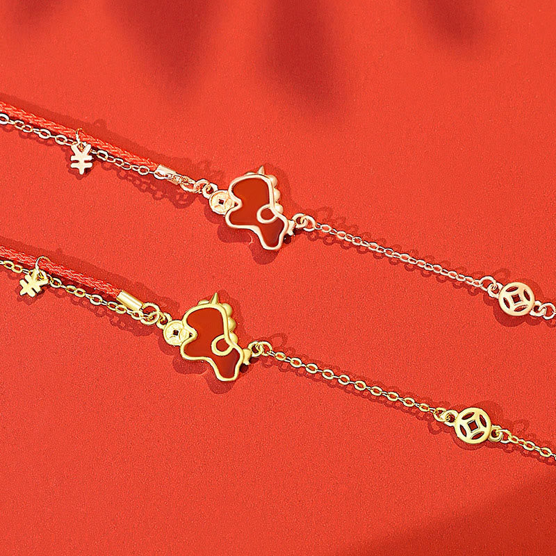 Buddha Stones 925 Sterling Silver Year Of The Horse Coin Charm Red Agate Blessing Necklace Pendant - image 12