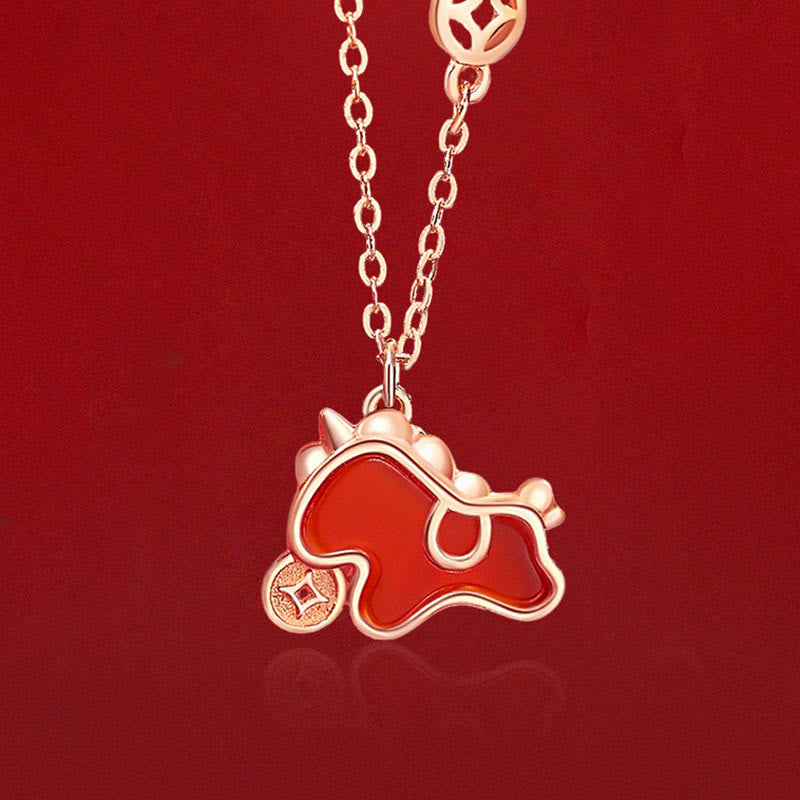 Buddha Stones 925 Sterling Silver Year Of The Horse Red String Red Agate Coin Charm Luck Bracelet - image 11