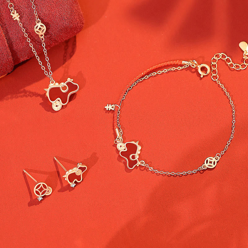 Buddha Stones 925 Sterling Silver Year Of The Horse Red String Red Agate Coin Charm Luck Bracelet - image 23