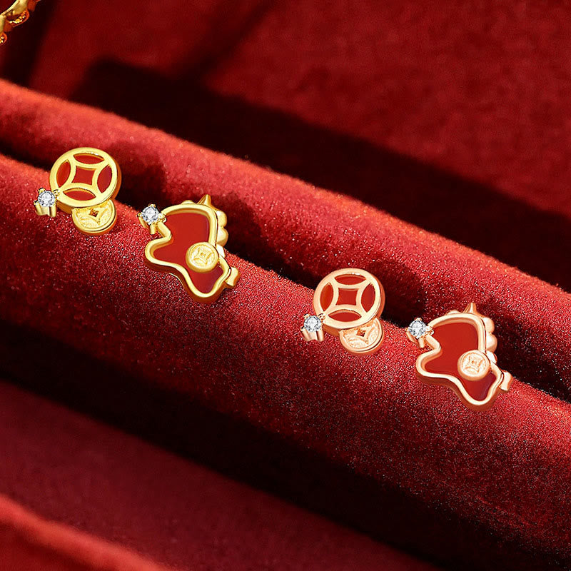 Buddha Stones 925 Sterling Silver Year Of The Horse Coin Charm Red Agate Blessing Necklace Pendant - image 20