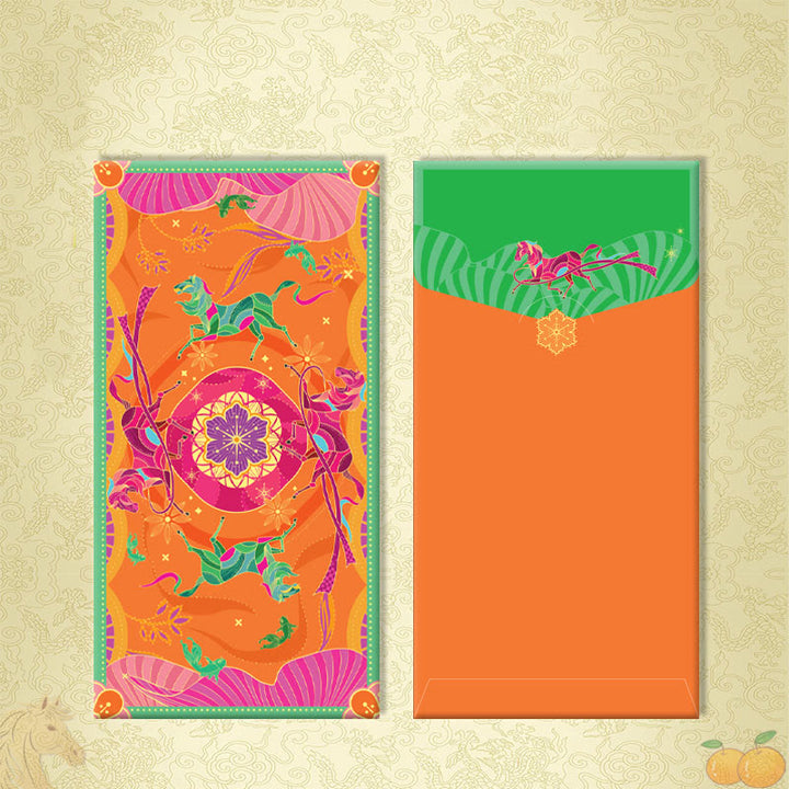 Buddha Stones 6pcs Multi-Color Chinese Red Envelope Get Rich Year Of The Horse 2026 New Year - 6Pcs Good luck - image 11