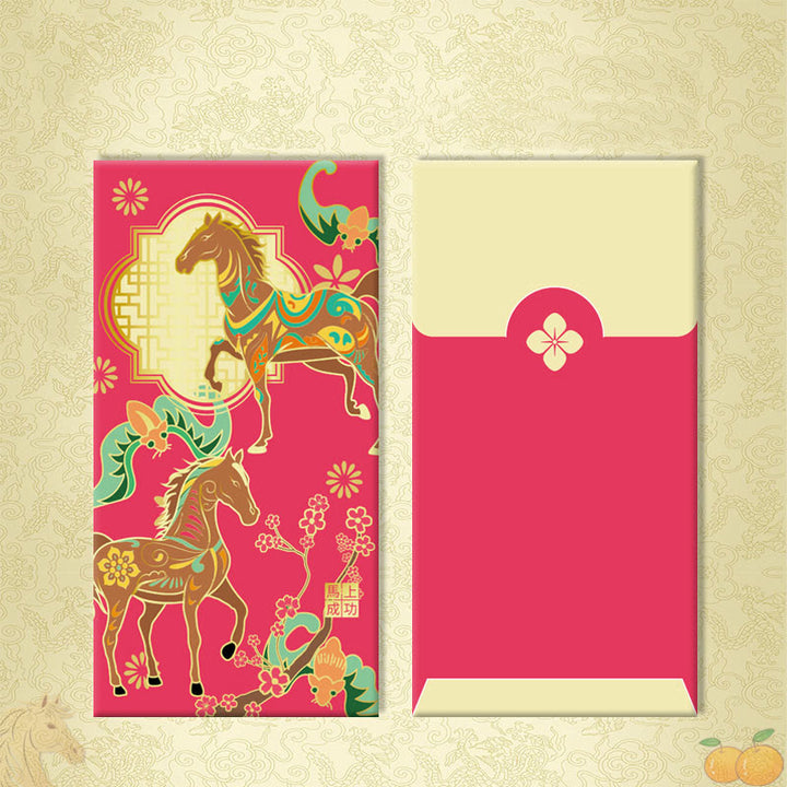 Buddha Stones 6pcs Multi-Color Chinese Red Envelope Get Rich Year Of The Horse 2026 New Year - 6Pcs Success comes quickly - image 14