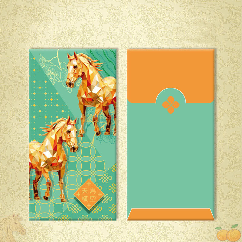 Buddha Stones 6pcs Multi-Color Chinese Red Envelope Get Rich Year Of The Horse 2026 New Year - 6Pcs Bold and soaring imagination - image 17