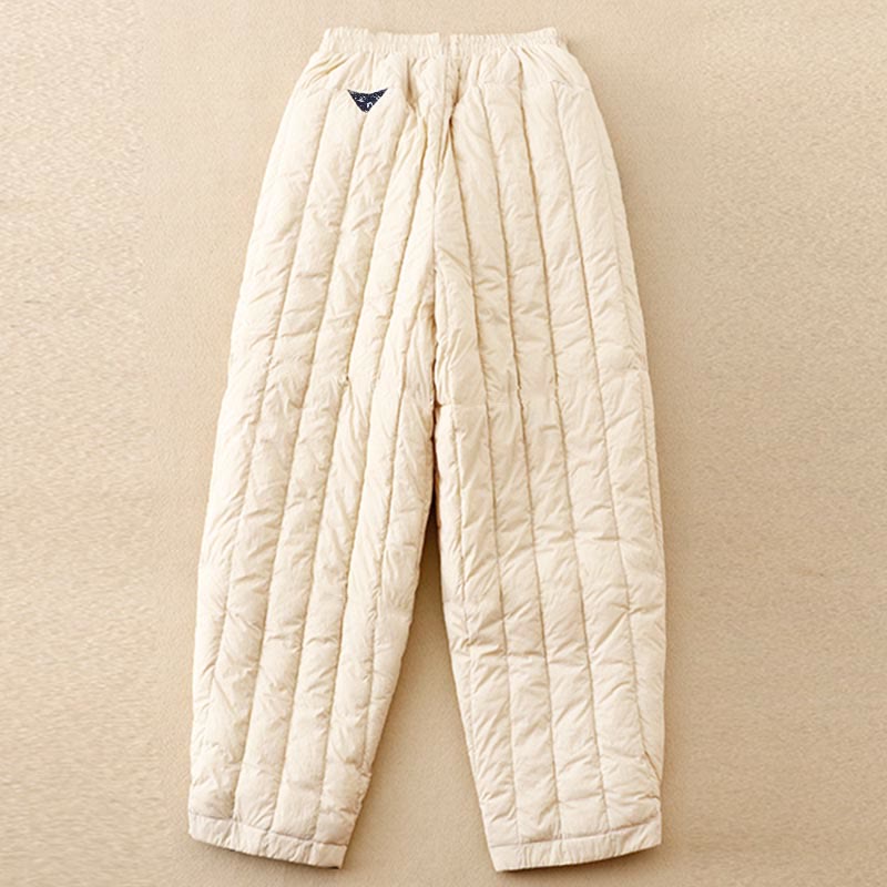 Buddha Stones Women's Winter Thermal Patchwork Cotton Pants With Pockets - image 1