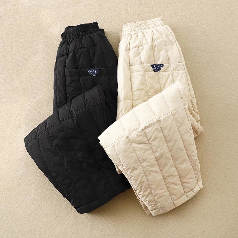 Buddha Stones Women's Winter Thermal Patchwork Pants With Pockets - image 13