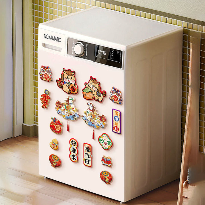 Buddha Stones Year of the Horse Refrigerator Fridge Full Magnet Back Blessings Decoration - image 11