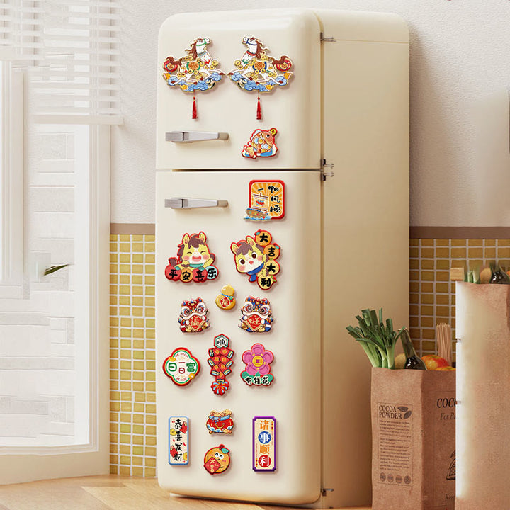 Buddha Stones Year of the Horse Refrigerator Fridge Full Magnet Back Blessings Decoration - image 10