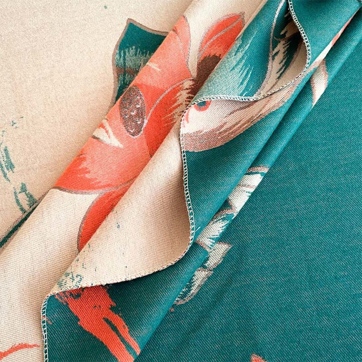 Buddha Stones Fall Lotus Koi Fish Dragonfly Pattern Cozy Scarf Shawl - image 7