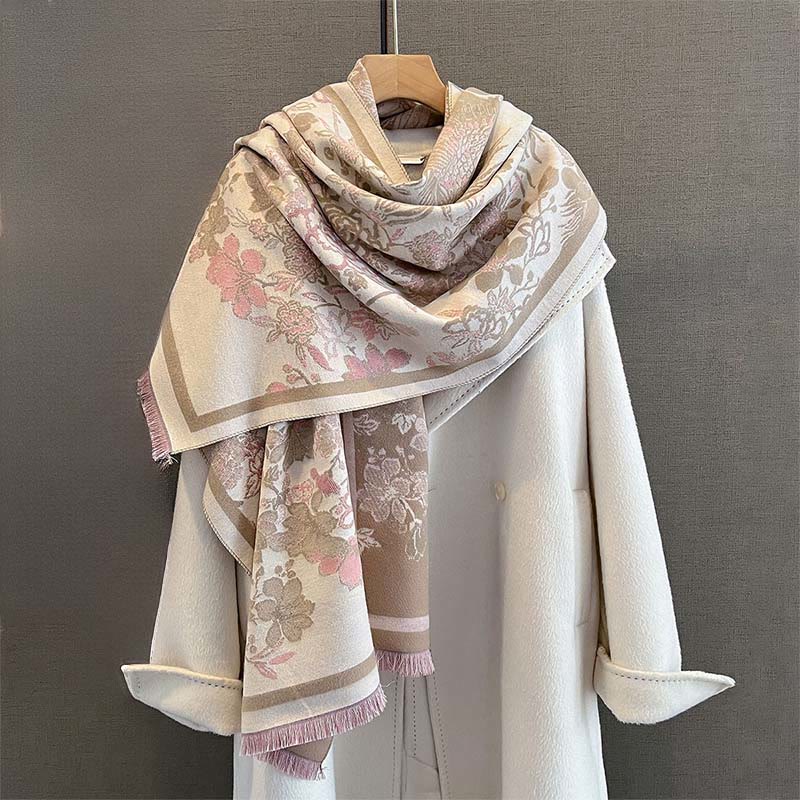 Buddha Stones Fall Phoenix Flowers Pattern Soft Scarf Shawl - image 5