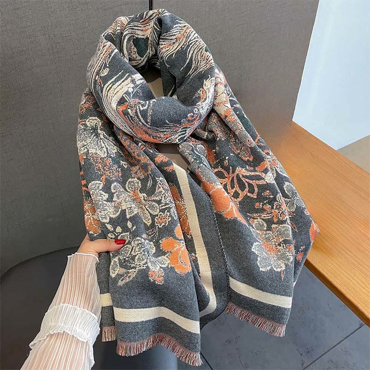 Buddha Stones Fall Phoenix Flowers Pattern Soft Scarf Shawl - image 15