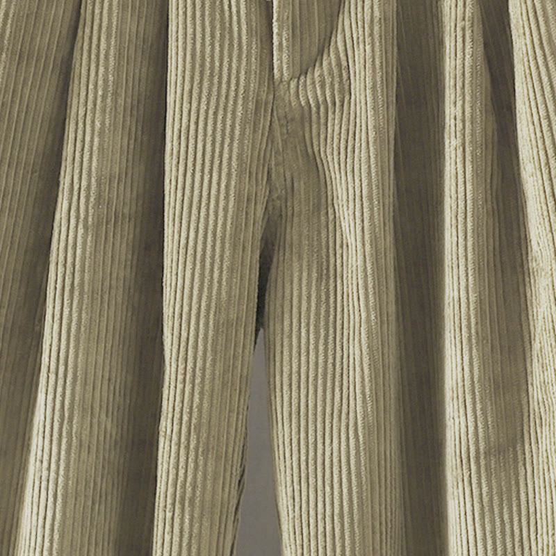 Buddha Stones Women's Winter Plain Corduroy Cotton High Waist Fleece-Lined Harem Pants With Pockets - image 22