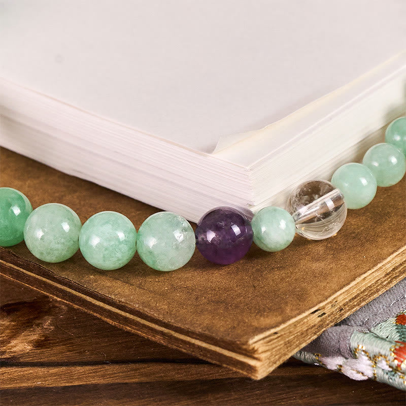 Buddha Stones Jade Beaded Prosperity Key Chain Phone Hanging Decoration - image 2