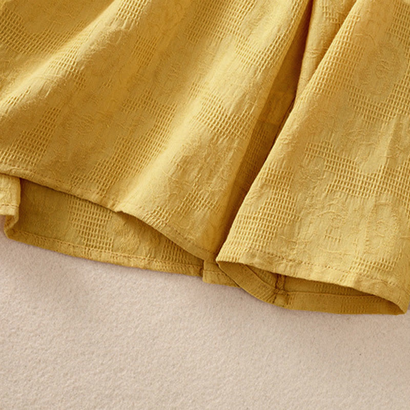 Buddha Stones Fall Embroidery Asymmetrical Design Frog-Button Women's Cotton Long Sleeve Shirt - image 30