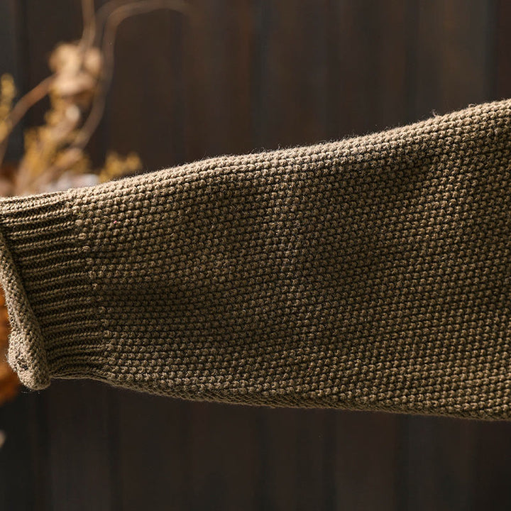 Buddha Stones Fall Floral Buttons Cotton Women's Long Sleeve Knitted Cardigan Sweater - image 13