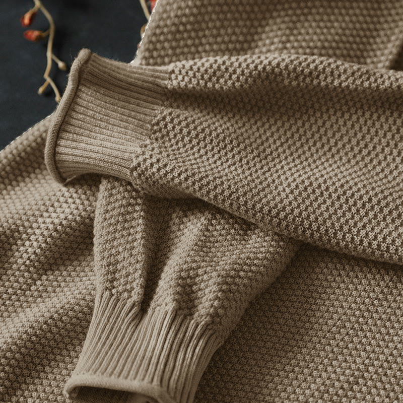 Buddha Stones Fall Colorful Buttons V-Neck Cotton Women's Long Sleeve Knitted Sweater - image 4