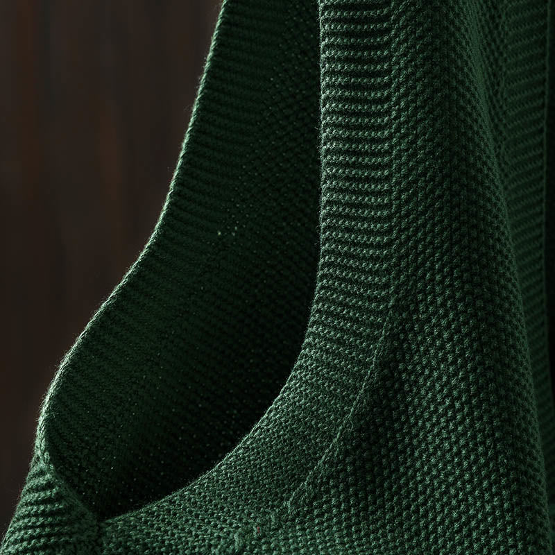 Buddha Stones Figure Rabbit Tree Embroidery Buttons Women's Sleeveless Cotton Knitted Vest Waistcoat - image 7