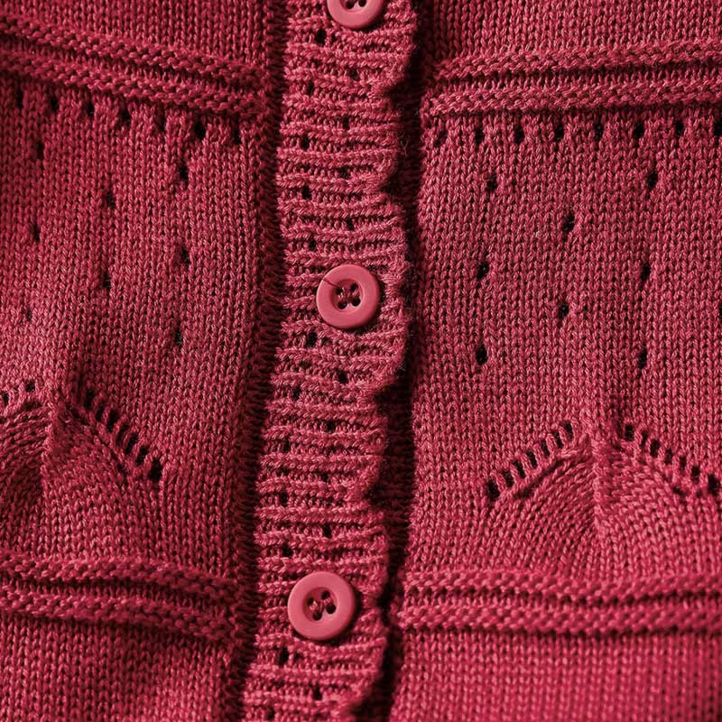 Buddha Stones Fall Lace Buttons Cotton Women's Long Sleeve Knitted Cardigan Sweater With Pockets - image 6