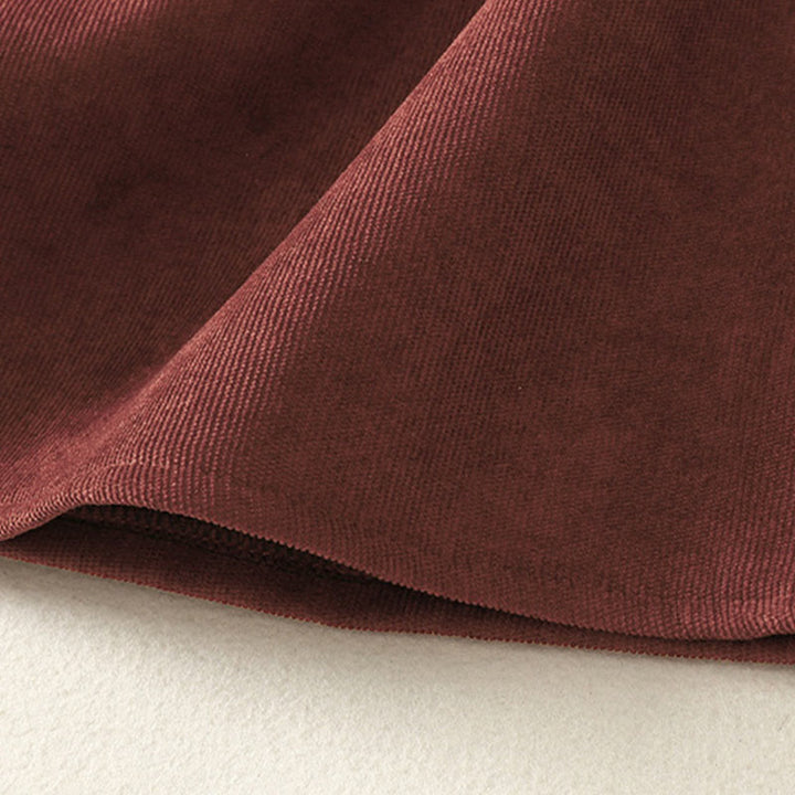 Buddha Stones Winter High Neck Warm Cotton Women's Long Sleeve Midi Dress With Pockets - image 12