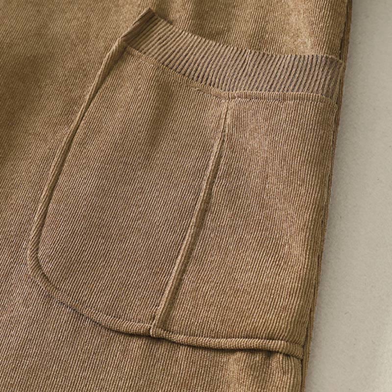 Buddha Stones Winter High Neck Warm Cotton Women's Long Sleeve Midi Dress With Pockets - image 3